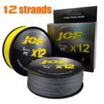 JOF X12 hebras líneas de pesca trenzadas cable de pesca de agua salada (color gris) - 300m, 0.147mm, 25lb