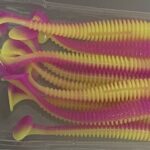 INDIVIDUAL PES DE GOMA supercontinente con anillo de impacto, cebos de plástico suaves de 63mm, 80mm y 97mm, Swimbait, Jigging, cebos artificiales.