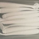 INDIVIDUAL PES DE GOMA supercontinente con anillo de impacto, cebos de plástico suaves de 63mm, 80mm y 97mm, Swimbait, Jigging, cebos artificiales.